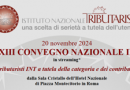 Int, mercoledì 20 novembre convegno nazionale tributaristi