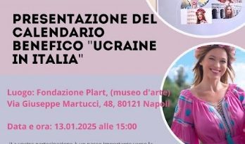 Napoli: presentazione calendario benefico ucraine in Italia, Fondazione Plart